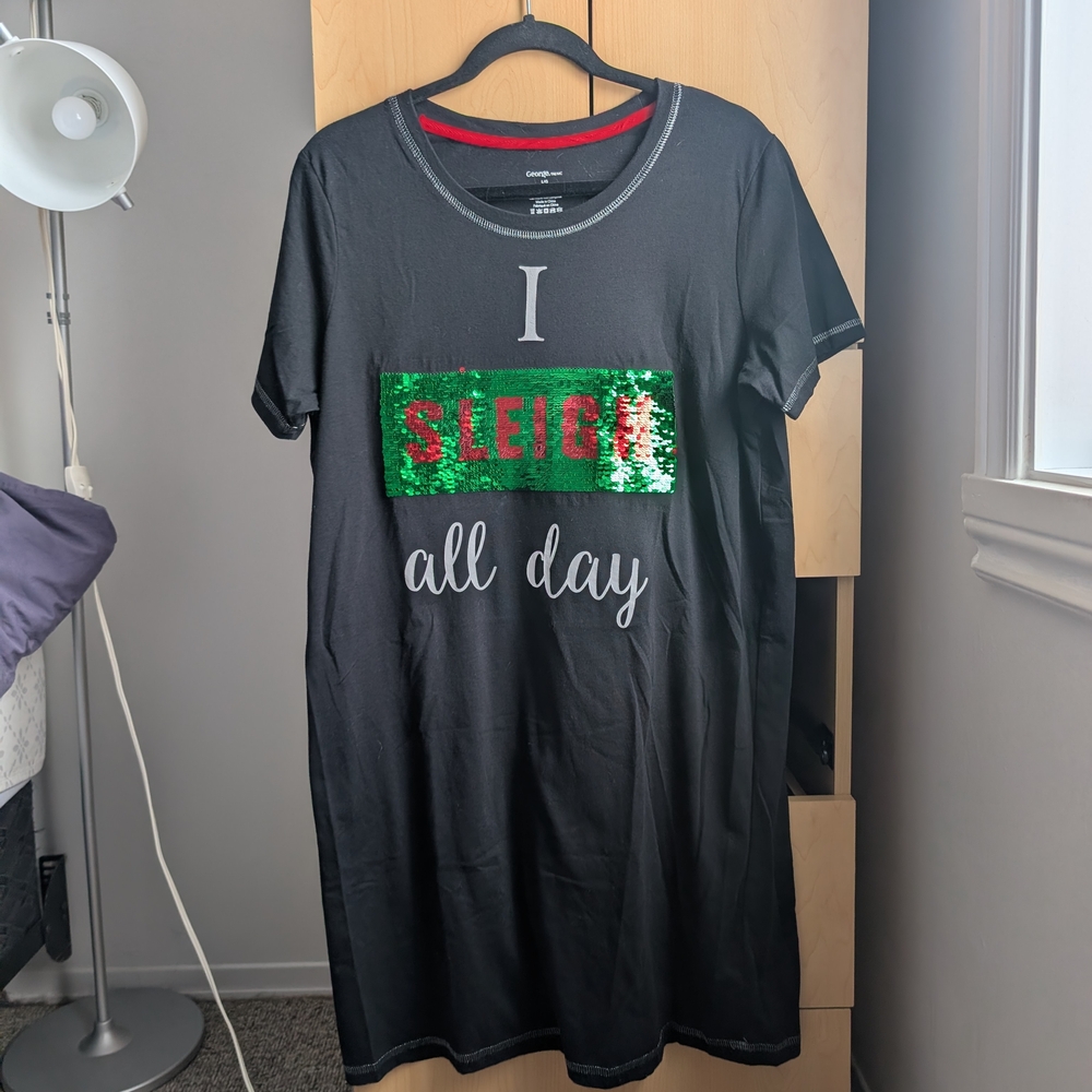 George Black Graphic Sleep Shirt